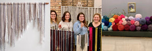 Indigo & Violet Studio - Yarn Wall Hanging Workshop - Project Examples - Ladies Night Out - BYOB Craft Class in Chicago on October 9