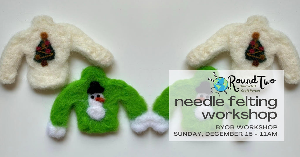 Ugly Sweater Needle Felting Workshop - Dec. 15