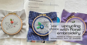 Upcycling with Floral Embroidery Workshop - November 12