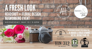 A Fresh Look | Headshots + Mini-Floral Workshop - May 15 - indigo & violet studio LLC