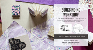 Bookbinding Workshop - March 24 - indigo & violet studio LLC