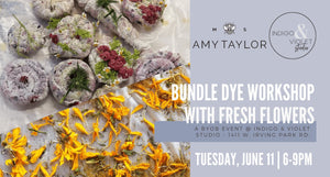 Bundle Dye Workshop with Ms. Amy Taylor - June 11 - indigo & violet studio LLC