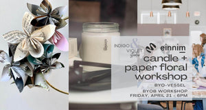 Candle + Paper Floral Wreath Workshop - April 21