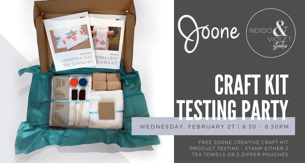 Craft Kit Testing Party - Joone Creative - February 27 - indigo & violet studio LLC