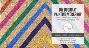 DIY Doormat Painting Workshop - September 24 - indigo & violet studio LLC