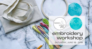 embroidery workshop - june 18 - chicago at indigo and violet studio with mydecorify