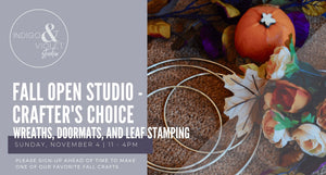 Fall Open Studio - Nov. 4 - indigo & violet studio LLC