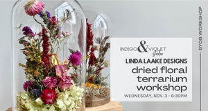 Floral Terrarium Workshop - Nov. 3 - indigo & violet studio LLC