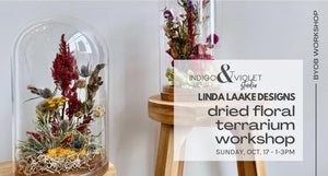 Floral Terrarium Workshop - Oct. 17 - indigo & violet studio LLC