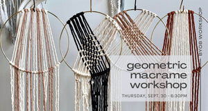 Geometric Macrame Workshop - Sept. 30 - indigo & violet studio LLC