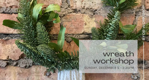 indigo and violet studio - wreath workshop December 5