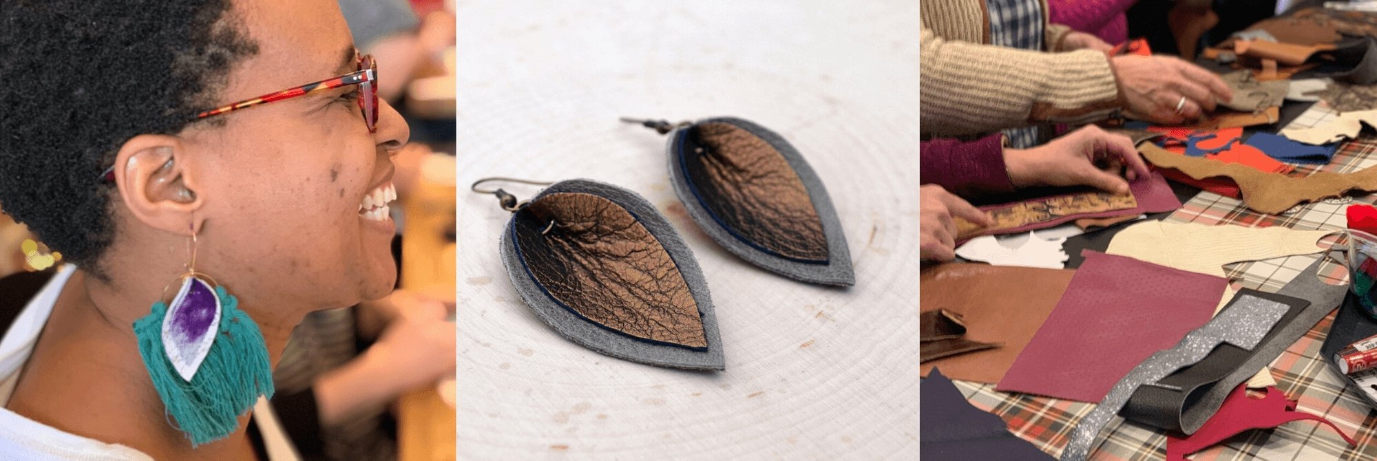 Leather Jewelry Workshop - Feb. 9 - indigo & violet studio LLC