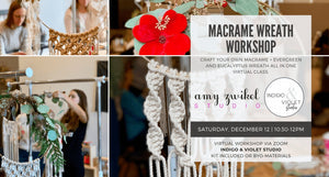 Macrame Wreath Workshop - Dec. 12 - indigo & violet studio LLC