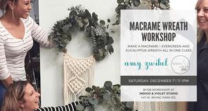 Macrame Wreath Workshop - Dec. 7 - indigo & violet studio LLC