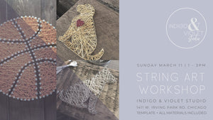 indigo & violet studio - string art workshop - adult craft class