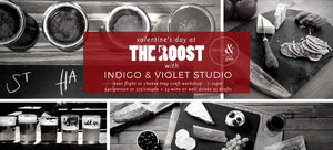 valentine's day @ roost - indigo & violet studio | craft workshops chicago 