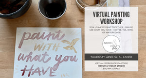 Indigo & Violet Studio - Virtual Painting Class - April 16