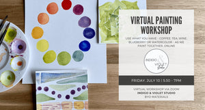 indigo & violet studio - virtual painting workshop - july 10 - online art class