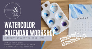 Indigo & Violet Studio - Watercolor Calendar Workshop Chicago