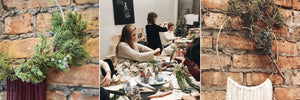 Wreath Examples - Indigo & Violet Studio at Made in Chicago Market - DIY Winter Wreath Workshop November 30